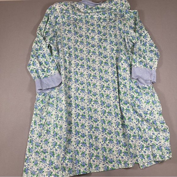 🪻90s Victoria’s Secret Gold Label Floral Cotton Robe M/L Cottagecore Tradwife - Picture 6 of 12